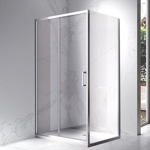Cabina de dus dreptunghiulara KZ104B, Dimensiune 110x90cm, Culoare Crom - Img 3