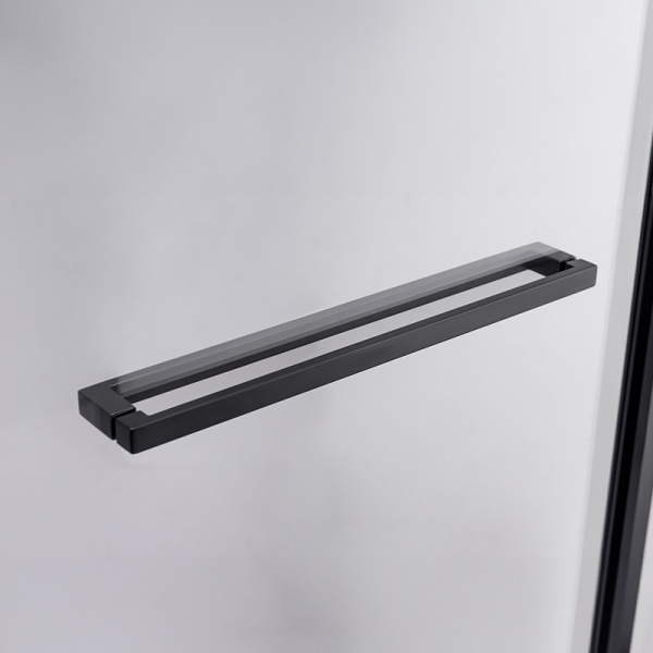 Cabina de dus KIRA Dreptunghiulara 110x90cm, Design Modern, Culoare Negru - Img 5