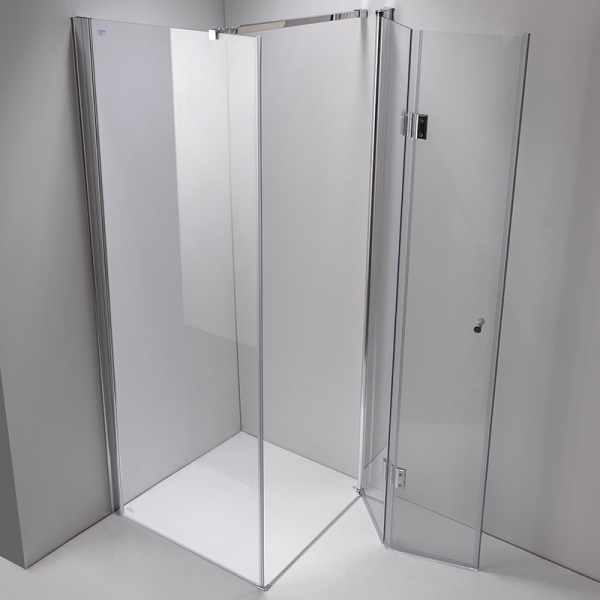 Cabina de dus KZ1180A Patrata , Design Modern cu Usa Batanta 80x80cm, Culoare Crom - Img 5