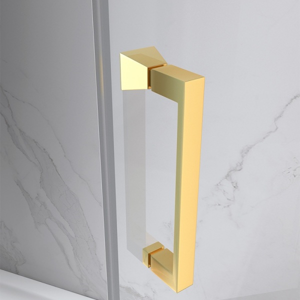 Cabina de dus KZ12A Dreptunghiulara , Design Modern 90x80cm, Culoare Auriu - Img 5