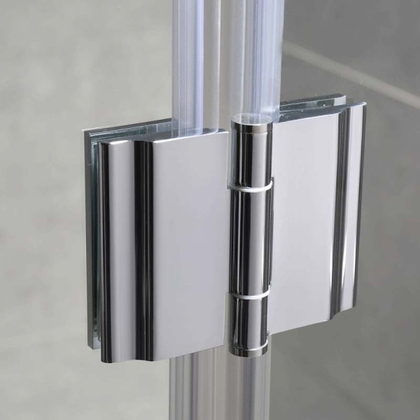 Cabina de dus KZ1390B Patrata 90x90cm, Design Modern Crom+Cada de dus Riko, Culoare Negru - Img 5