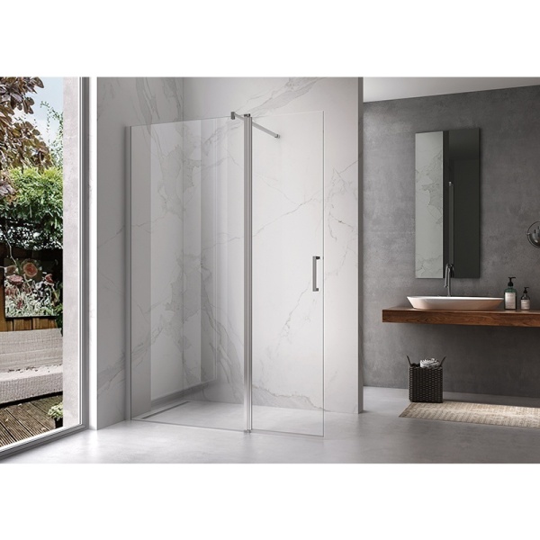 Cabina de dus KZ15 Dreptunghiulara 90x50cm, Design Modern, Culoare Crom - Img 5