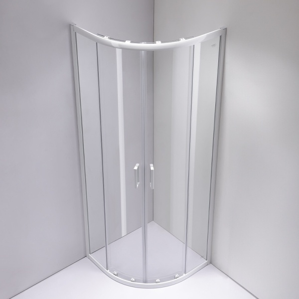 Cabina de dus KZ94C Semirotunda 100x100cm, Design Modern, Culoare Alb - Img 5