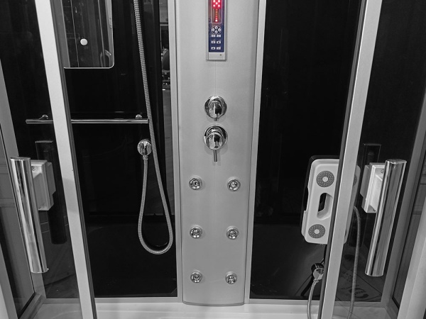 Cabina de dus MO-02005 cu hidromasaj crom 150X83X220CM - Img 11
