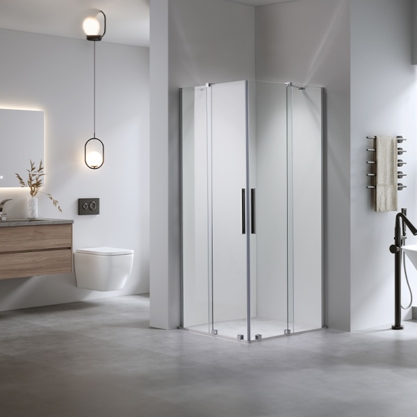 Cabina de dus patrata ASTRA-CH-A-120x2+D crom 120x120 cm 8 mm - Img 6