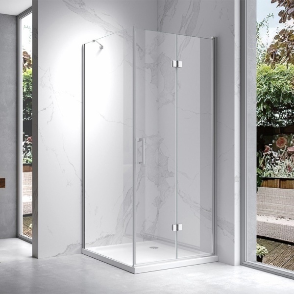 Cabina de dus patrata din sticla securizata cu rame cromate KZ20B 80 x 80 cm - Img 3