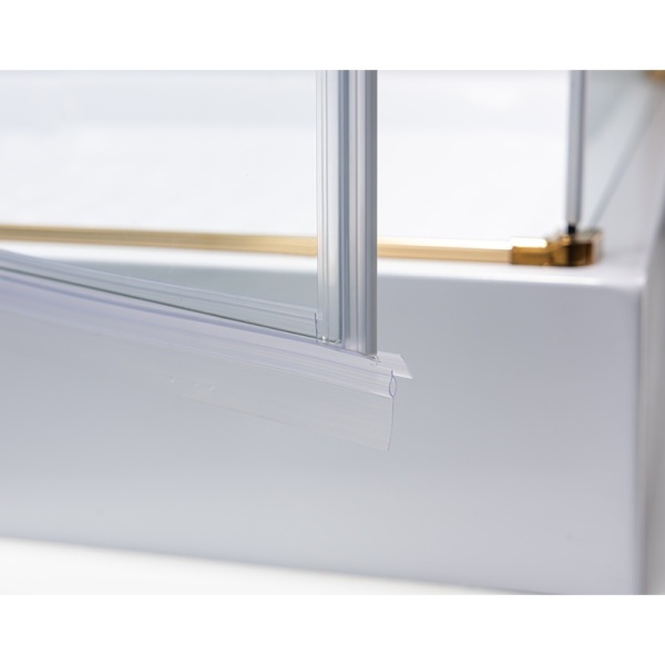 Cabina de dus patrata KZ1390B, 90X90 cm, Culoare Auriu - Img 3