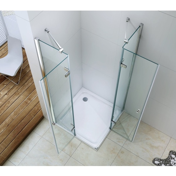 Cabina De Dus Rectangulara PRO KARLO (DUO), Usi Pliabile, Sticla Securizata 6/8 Mm, Inaltime 195 Cm - Img 5