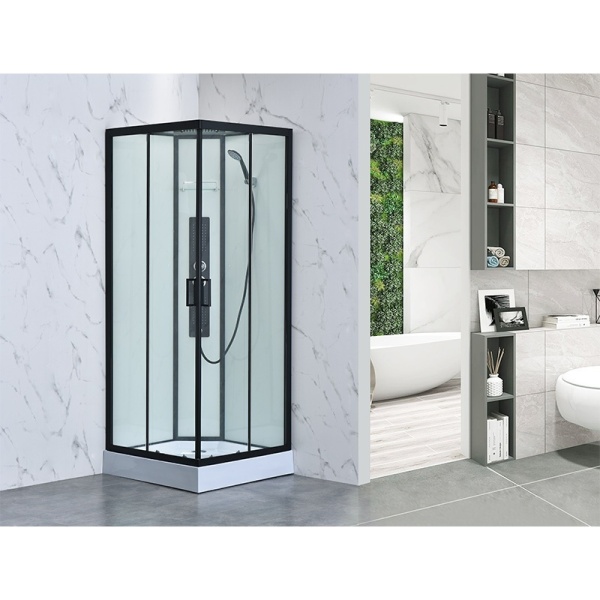 Cabina dus de colt cu hidromasaj, Cadita patrata, 80x80cm, Inaltime 210 cm - Img 6