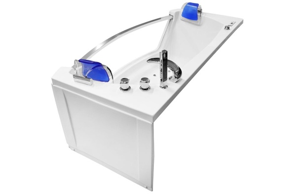Cad?? Spa Premium cu Hidromasaj, 175x89x60 cm, Tetiere Albastre, 2 Locuri - Img 5