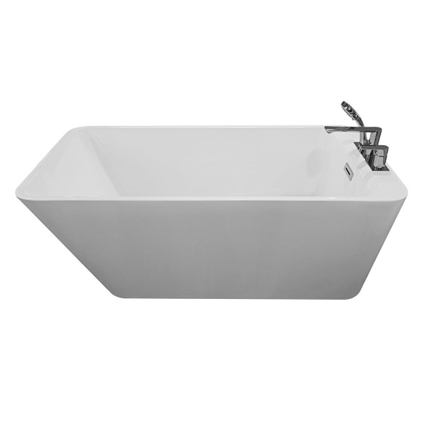 Cada de baie freestanding cu baterie crom inclusa, dimensiuni 170X75X58CM - Img 3