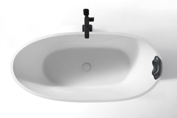 Cada De Baie Freestanding, Design Modern 170x80x71cm, Strat Abraziv, Culoare Alb - Img 2
