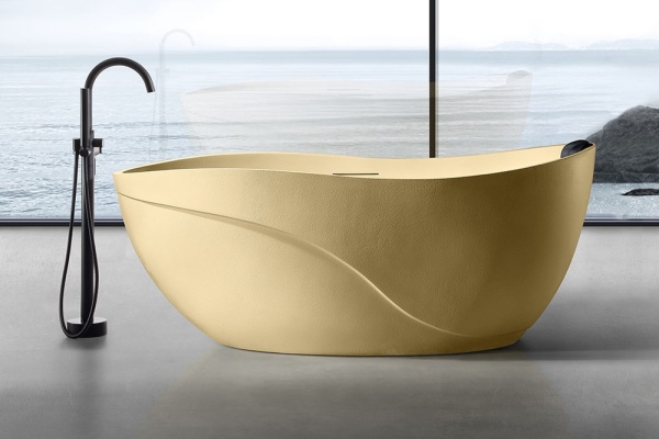 Cada De Baie Freestanding, Desing Modern 170x80x71cm, Strat Abraziv , Culoare Cappuccino - Img 2