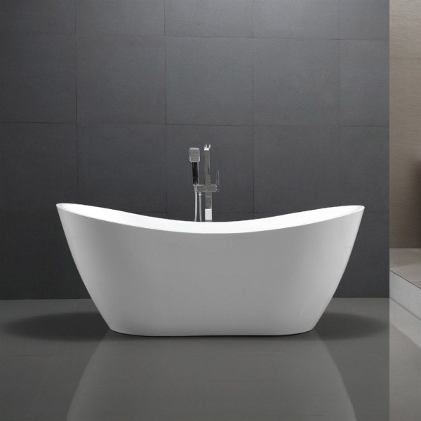 Cada de baie REA FERRANO 170, free-standing, design modern, Alba - Img 2