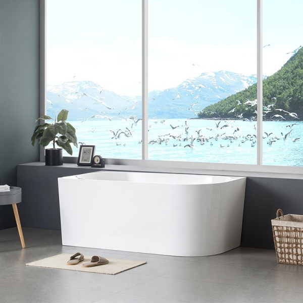 Cada de dus MERA 509C/Stanga, Dimensiune 160x75cm, Culoare Alb, Deversor Auriu - Img 7