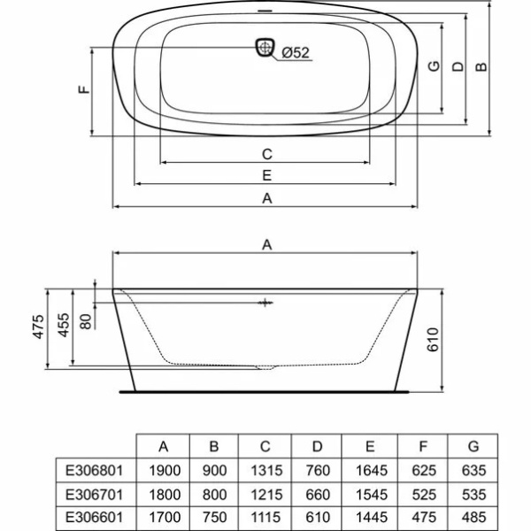 Cada freestanding Ideal Standard Dea Duo 180x80 cm - Img 5