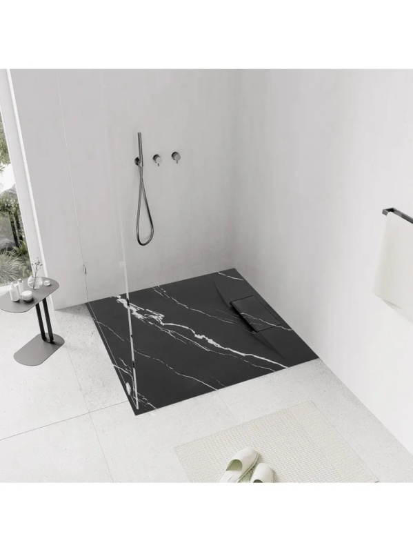 Cadita de dus 90x90 Bazalt CARRARA Black - Img 7