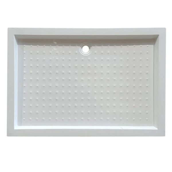 Cadita de dus dreptunghiulara inalta antialunecare SXLO3F 130 x 80 cm alba - Img 3