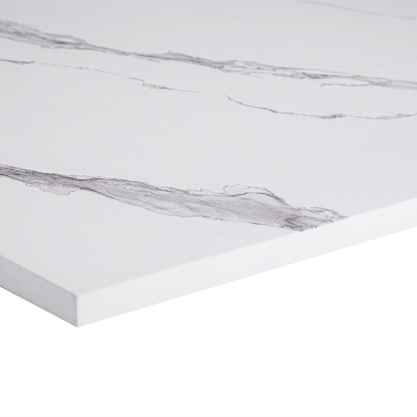 Cadita de dus dreptunghiulara model marmura Riko 100 x 80 cm alba - Img 5