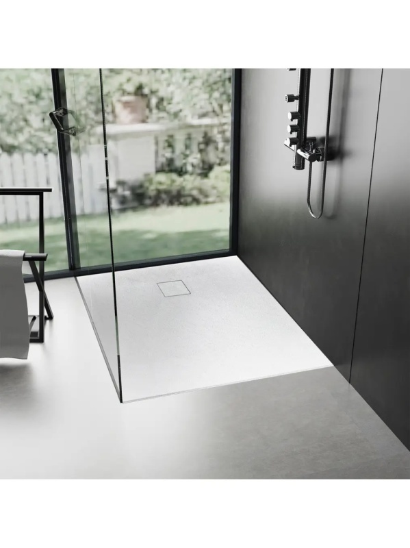 Cadita de dus dreptunghiulara montaj in podea Magnum White 120 x 90 cm alba - Img 4