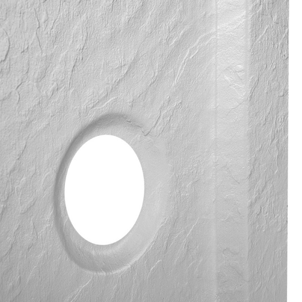 Cadita de dus dreptunghiulara slim cu finisaj lucios Silk 110 x 90 cm alba - Img 5