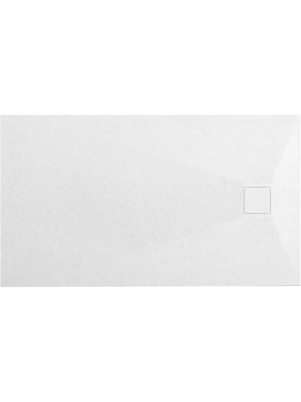 Cadita de dus dreptunghiulara slim Magnum White 120 x 80 cm alba - Img 3
