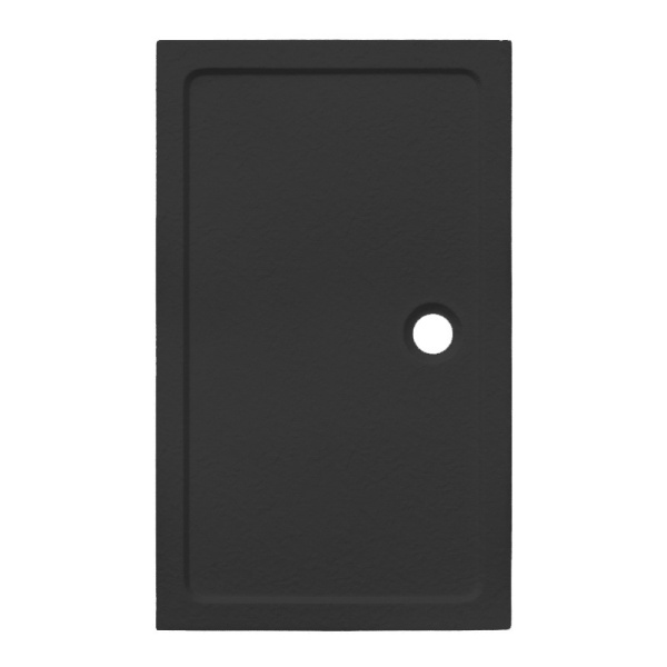 Cadita de dus dreptunghiulara slim Silk 110 x 80 cm neagra - Img 7