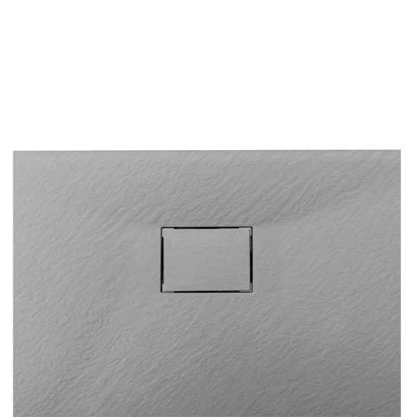 Cadita de dus JUKO Slim Patrata 80x80cm, Structura de piatra, Culoare Gri - Img 7