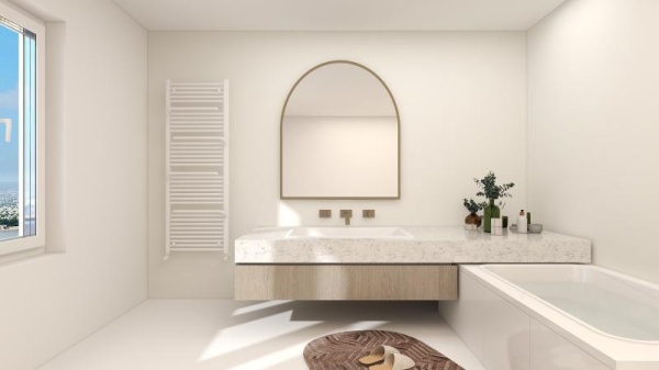 Calorifer de baie Portprosop Smart White 1510x550mm, Culoare Alb - Img 3