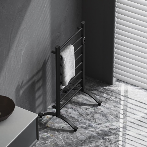 Calorifer electric TAAL-BL 200W pentru baie 91x50, negru - Img 9