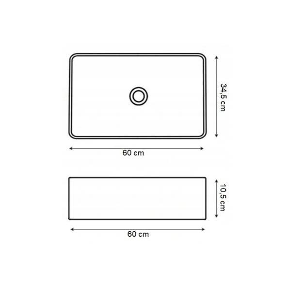 Chiuveta de blat PRO CUBIC MARMURA lucioasa,dimensiunea 60 x 34,5 x 10,5 cm - Img 2