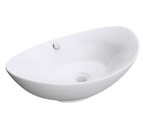 Chiuveta de blat PRO LARA, Dimensiuni 58 cm x 38 x 19 cm, Ceramica sanitara, Fara gaura baterie, Alb - Img 3