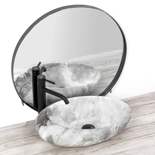 Chiuveta de blat REA ROXY C, Dimensiuni 49 x 31 x 13.5 cm, Forma Ovala, Ceramica sanitara, Alb - Img 5