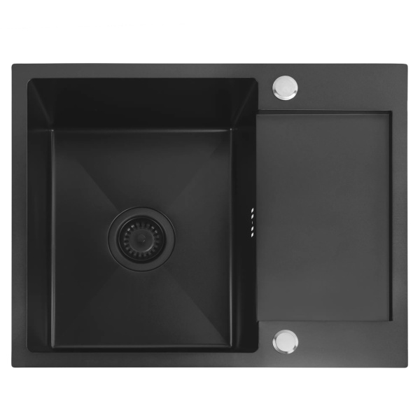 Chiuveta de bucatarie Inox PAUL, Model modern, Culoare Black - Img 6