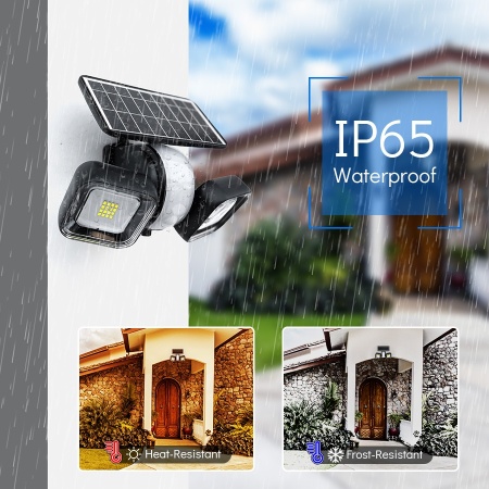 Lampa Solara De Exterior LED, NeoSimply, 1000 Lumens, 180 Grade Rotatie, 16 led-uri, IP65, cu senzor de proximitate si 3 moduri smart de operare - Img 3