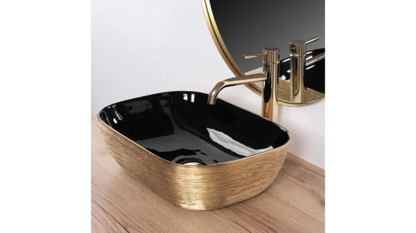Lavoar de blat REA BELINDA black/gold brushed - Img 3