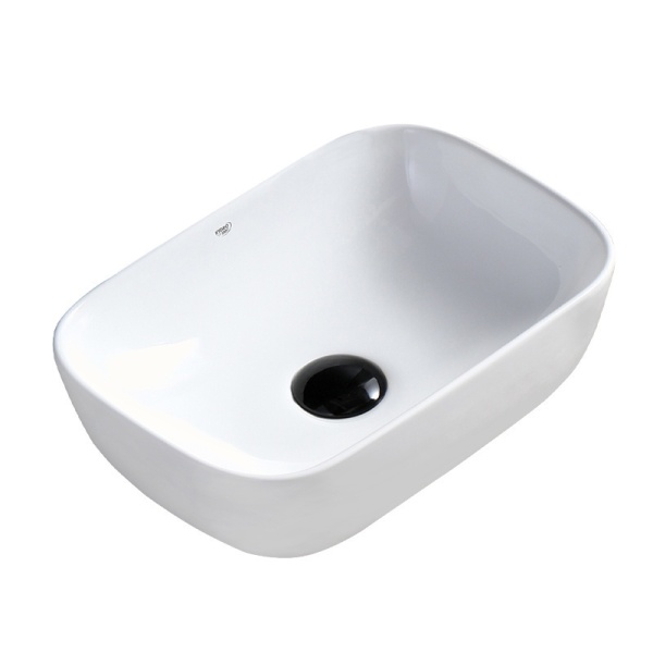 Lavoar pe Blat, Milo, Marmura Ceramica Alb Lucios , Dreptunghiular 37 x 25 x 11,5 cm - Img 2