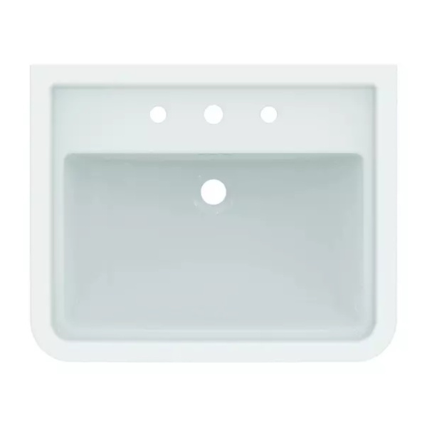 Lavoar pe mobilier Ideal Standard Atelier Calla alb lucios 67 cm cu 3 orificii baterie - Img 3