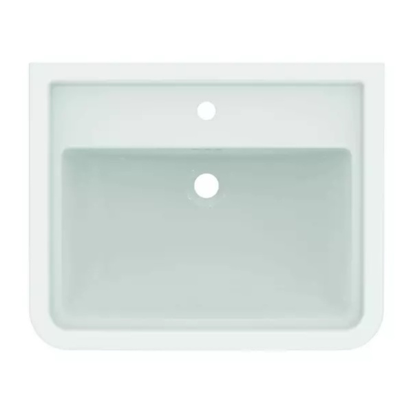 Lavoar pe mobilier Ideal Standard Atelier Calla alb lucios 67 cm cu orificiu baterie si preaplin - Img 2