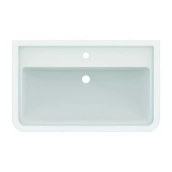 Lavoar pe mobilier Ideal Standard Atelier Calla alb lucios 87 cm cu orificiu baterie si preaplin - Img 2