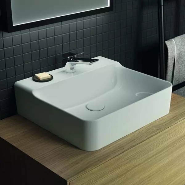 Lavoar suspendat Ideal Standard Atelier Conca 50 cm alb lucios cu orificiu baterie - Img 11