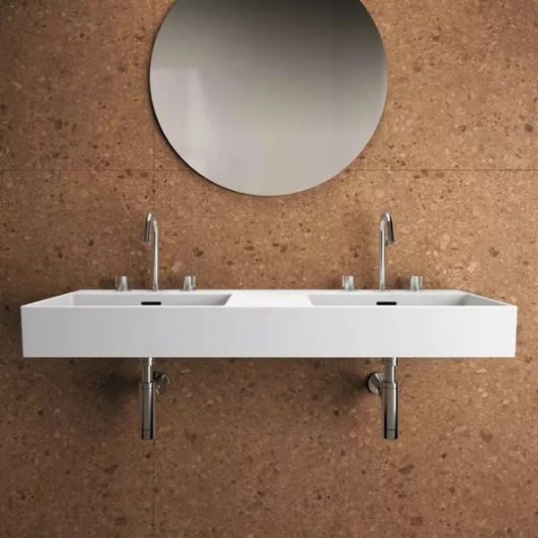 Lavoar suspendat Ideal Standard Atelier Extra alb lucios 120 cm cu 3 orificii baterie si preaplin - Img 7