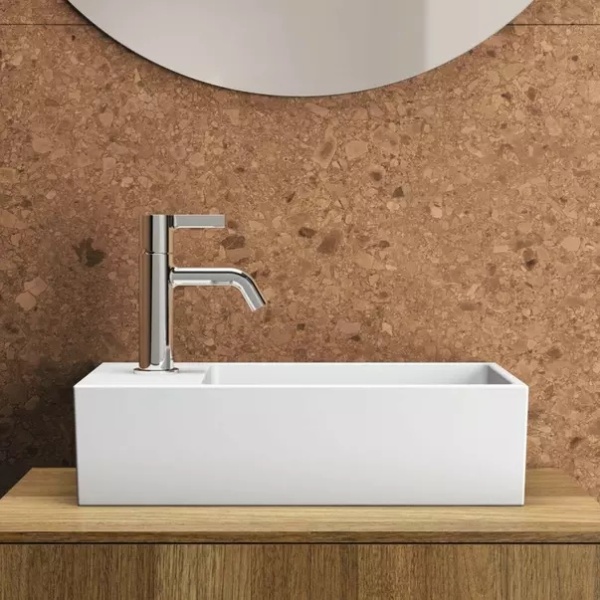 Lavoar suspendat Ideal Standard Atelier Extra alb mat 45 cm cu orificiu baterie si preaplin stanga - Img 5