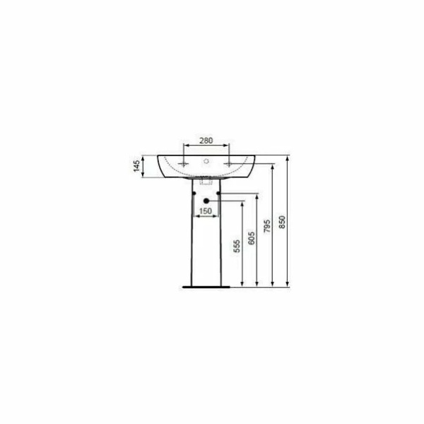 Lavoar suspendat Ideal Standard Tempo 55 cm - Img 4