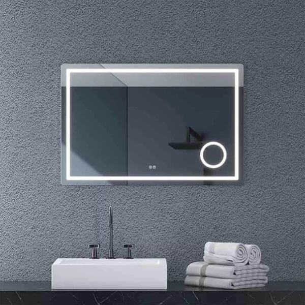 Oglinda cu iluminare LED si dezaburire Fluminia Cleopatra 100 cm plus lupa cosmetica - Img 4