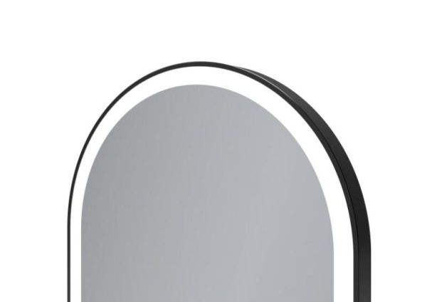 Oglinda LED cu Dezaburire, Dimensiune 40x90cm, Rama din Aluminiu, Culoare Negru - Img 2
