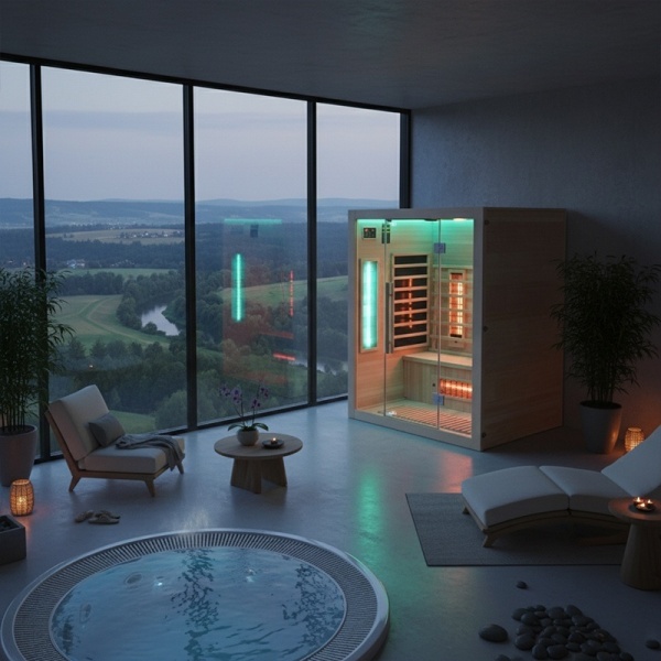 Sauna uscata cu infrarosu la temperatura joasa pentru 3-4 persoane Alta 150 x 120 cm - Img 2