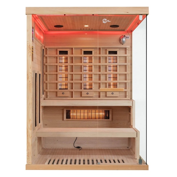 Sauna uscata cu infrarosu si terapie cromatica pentru 3 persoane EP3RS stanga 150 x 140 cm - Img 2