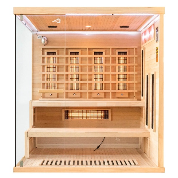Sauna uscata cu infrarosu si terapie cromatica pentru 4 persoane EP4RS dreapta 180 x 160 cm - Img 4