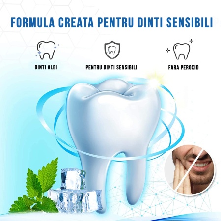 Set Benzi pentru albirea dintilor, Fara peroxid, NeoSimply, 14 plicuri, 65 g - Img 2